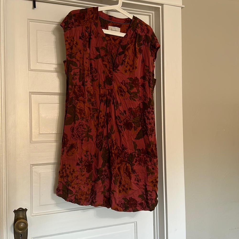 Anthropologie Deep V Dress
